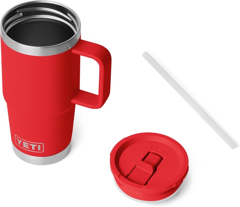 YETI Rambler 20 oz Travel Mug with Flip Straw Lid – Stainless Steel, Vacuum Insulated, Leakproof, Cup Holder Friendly - Image 2